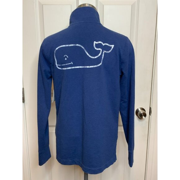 Vineyard Vines Men's Blue 1/4 Snap Logo Long Sleeve Top, Size XS - Picture 6 of 8